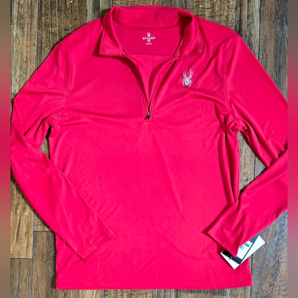NWT Spyder Limitless Solid Zip T-Neck - Men's Large